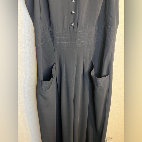 Anthropologie Elevenses Coraline Beaded Collar Jumpsuit - Picture 5 of 7